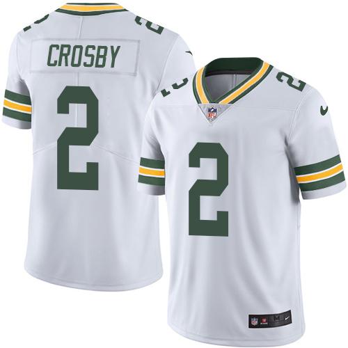 2019 men Green Bay Packers 2 Crosby White Nike Vapor Untouchable Limited NFL Jersey